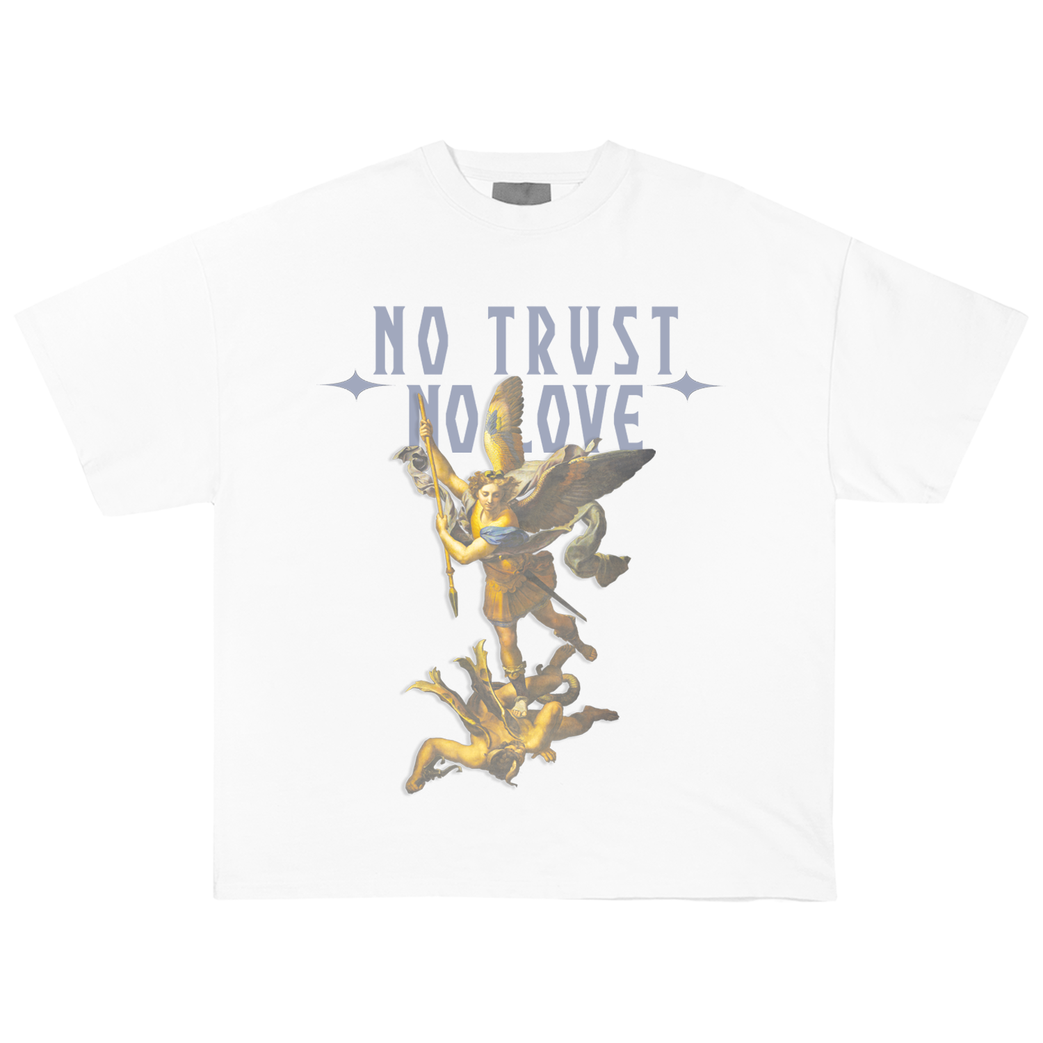 WHITE OVERSIZED SAINT MICHAEL TSHIRT